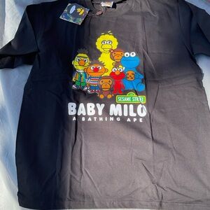 Bape Sesame Street Kids T-Shirt - Black